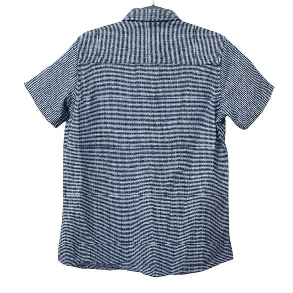 Hudson and Barrow Woven Blue Button Up Shirt, Size S - Picture 2 of 7